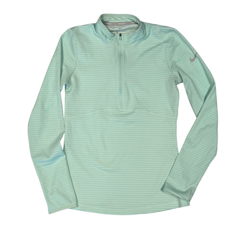 Nike Golf Dri-Fit Pullover 1/4 Zip Long Sleeve Light Blue Women's XS Athletic‎